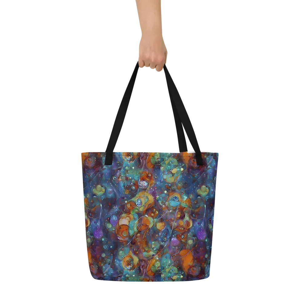 Sapphire Menagerie on Large Tote Bag W/ Pocket — Front