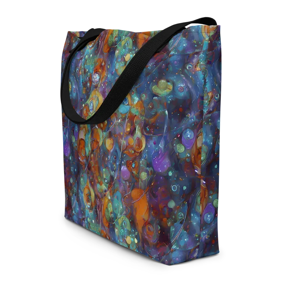 Sapphire Menagerie on Large Tote Bag W/ Pocket — Front