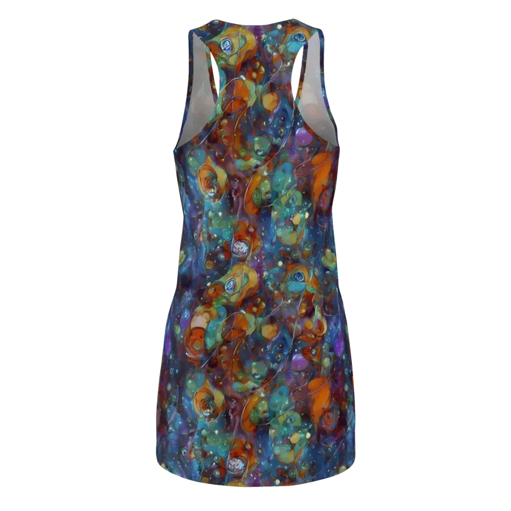 Sapphire Menagerie on Racerback Dress — Back
