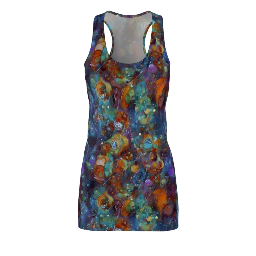 Sapphire Menagerie on a Racerback Dress