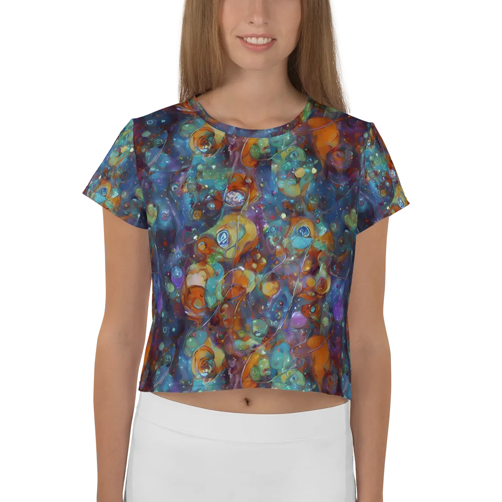 Sapphire Menagerie on Crop Tee — Front
