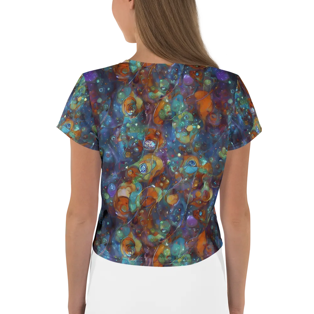 Sapphire Menagerie on Crop Tee — Back