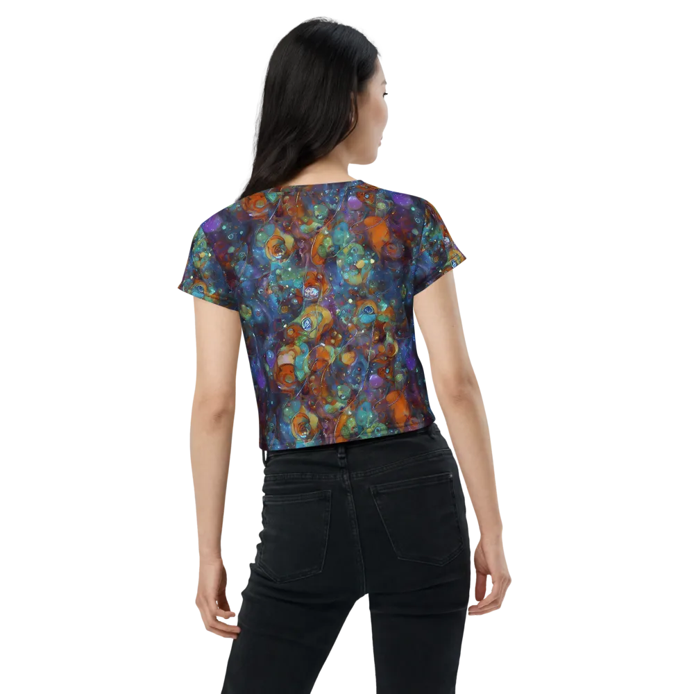 Sapphire Menagerie on Crop Tee — Back