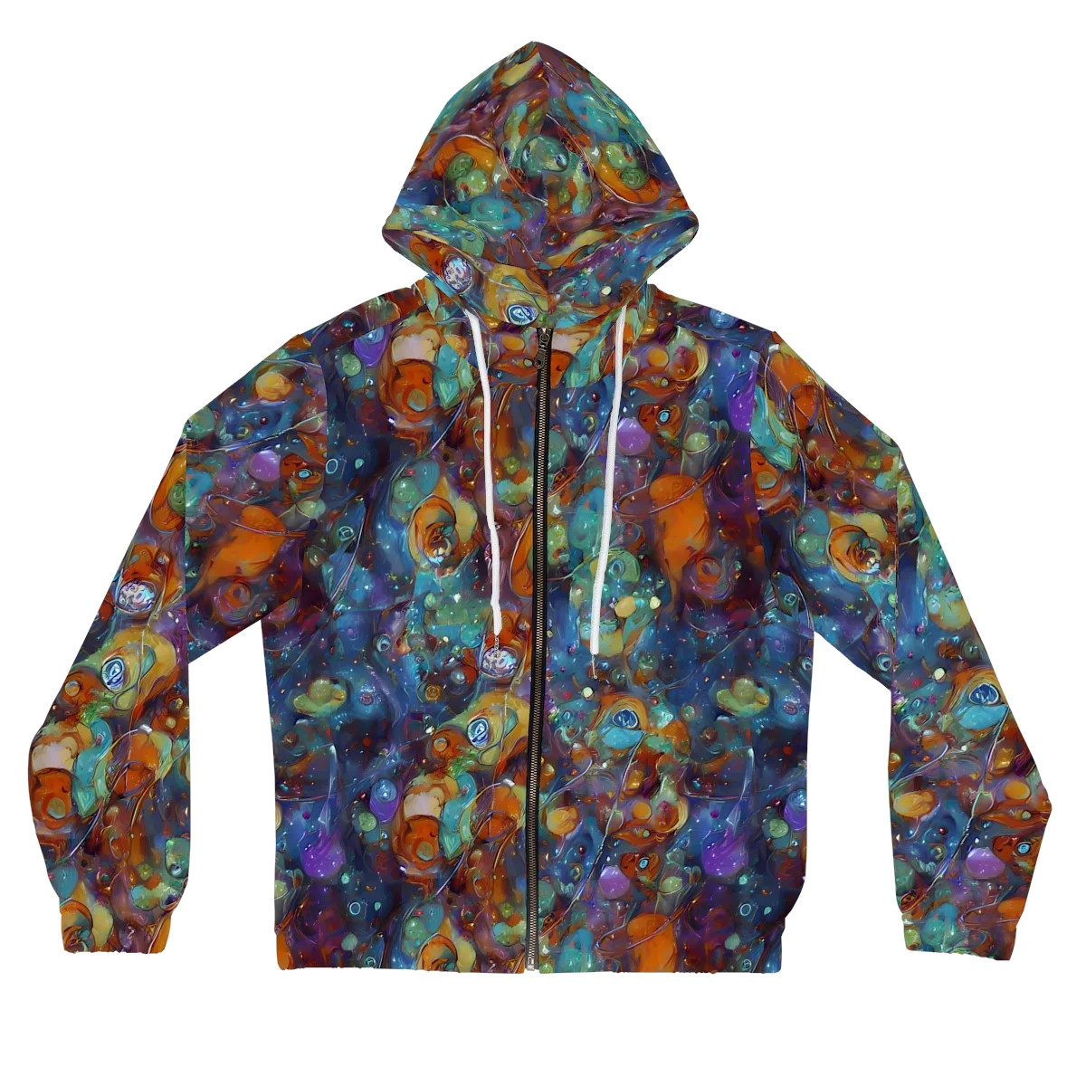 Sapphire Menagerie on Women's Full-Zip Hoodie — Front
