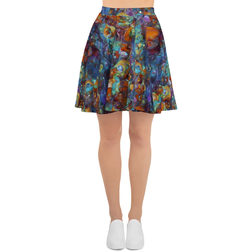 Sapphire Menagerie on Skater Skirt — Front