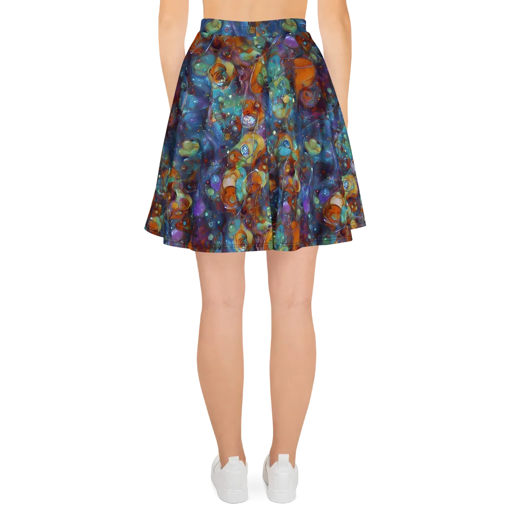Sapphire Menagerie on Skater Skirt — Back