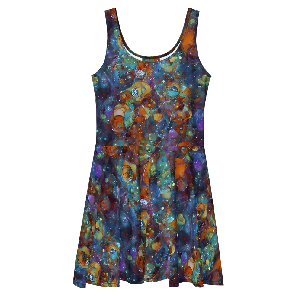 Sapphire Menagerie on Skater Dress — Front