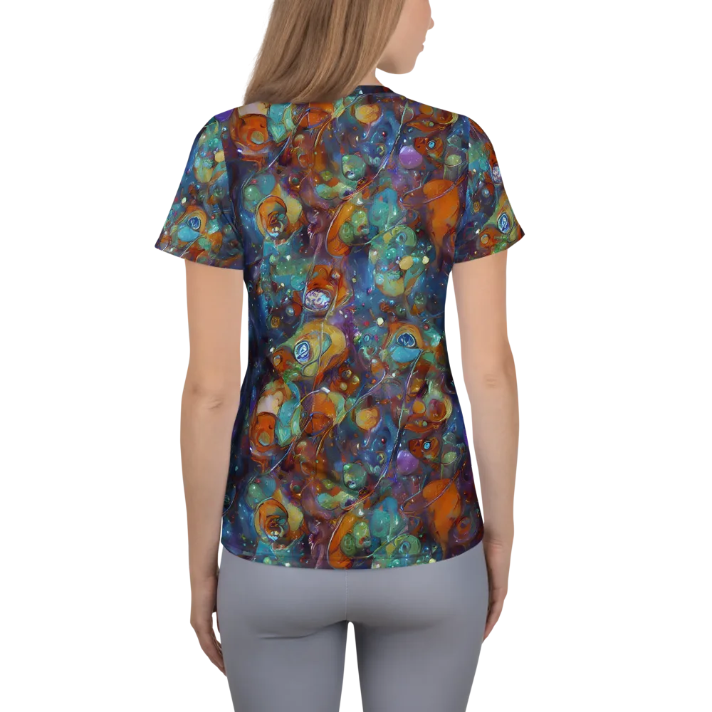 Sapphire Menagerie on Women's Athletic T-Shirt — Back