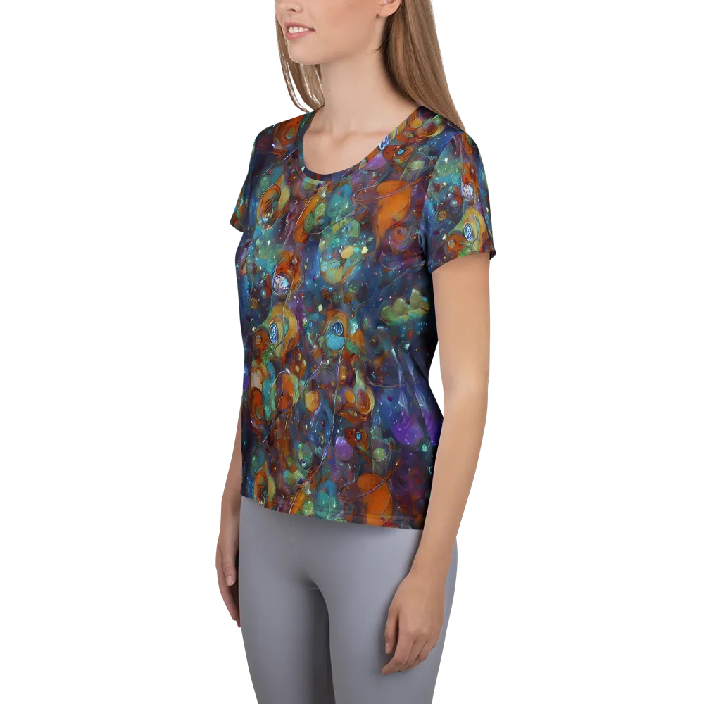 Sapphire Menagerie on Women's Athletic T-Shirt — Left