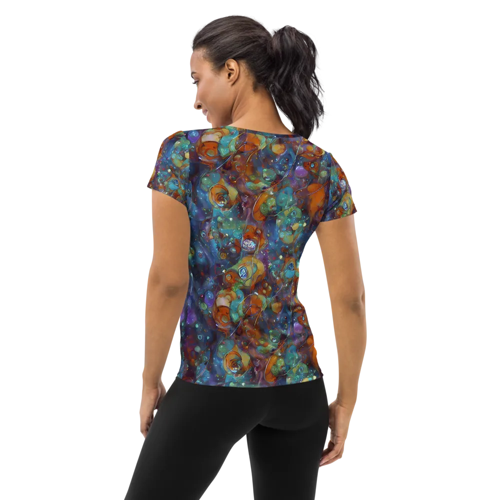 Sapphire Menagerie on Women's Athletic T-Shirt — Back