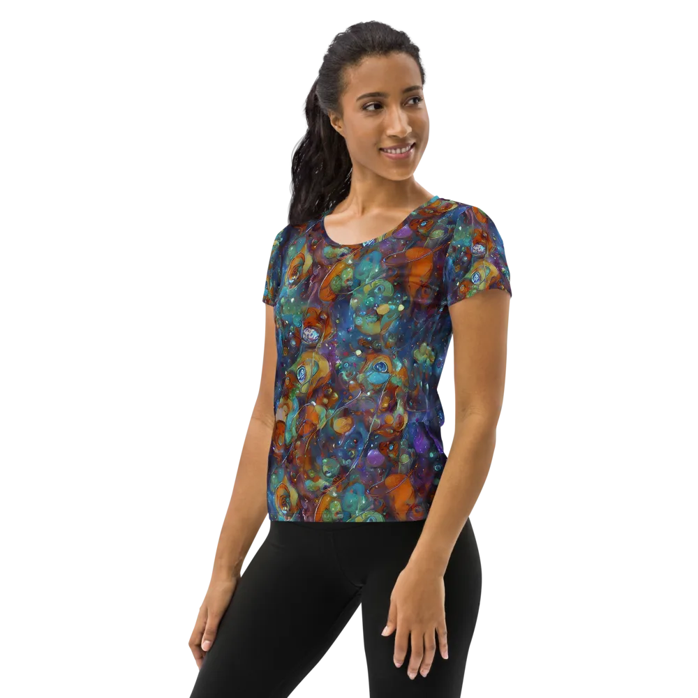 Sapphire Menagerie on Women's Athletic T-Shirt — Left