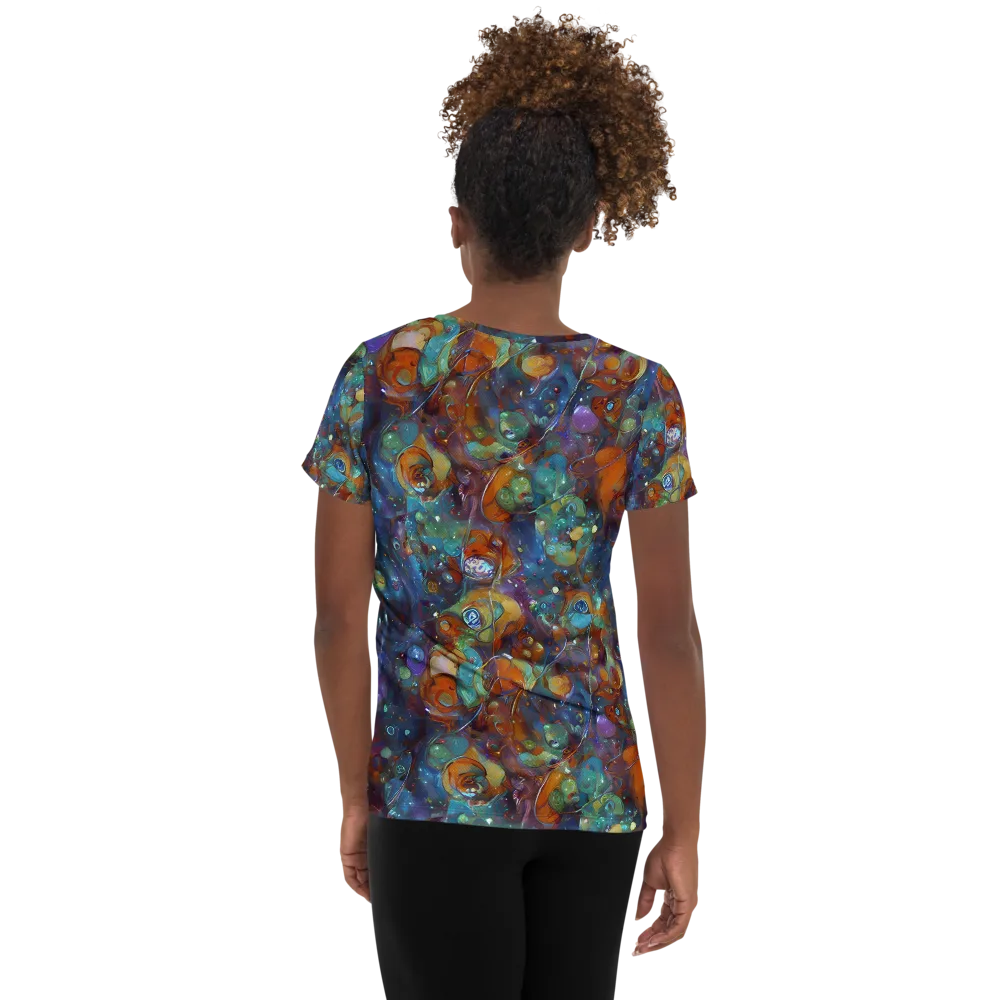 Sapphire Menagerie on Women's Athletic T-Shirt — Back