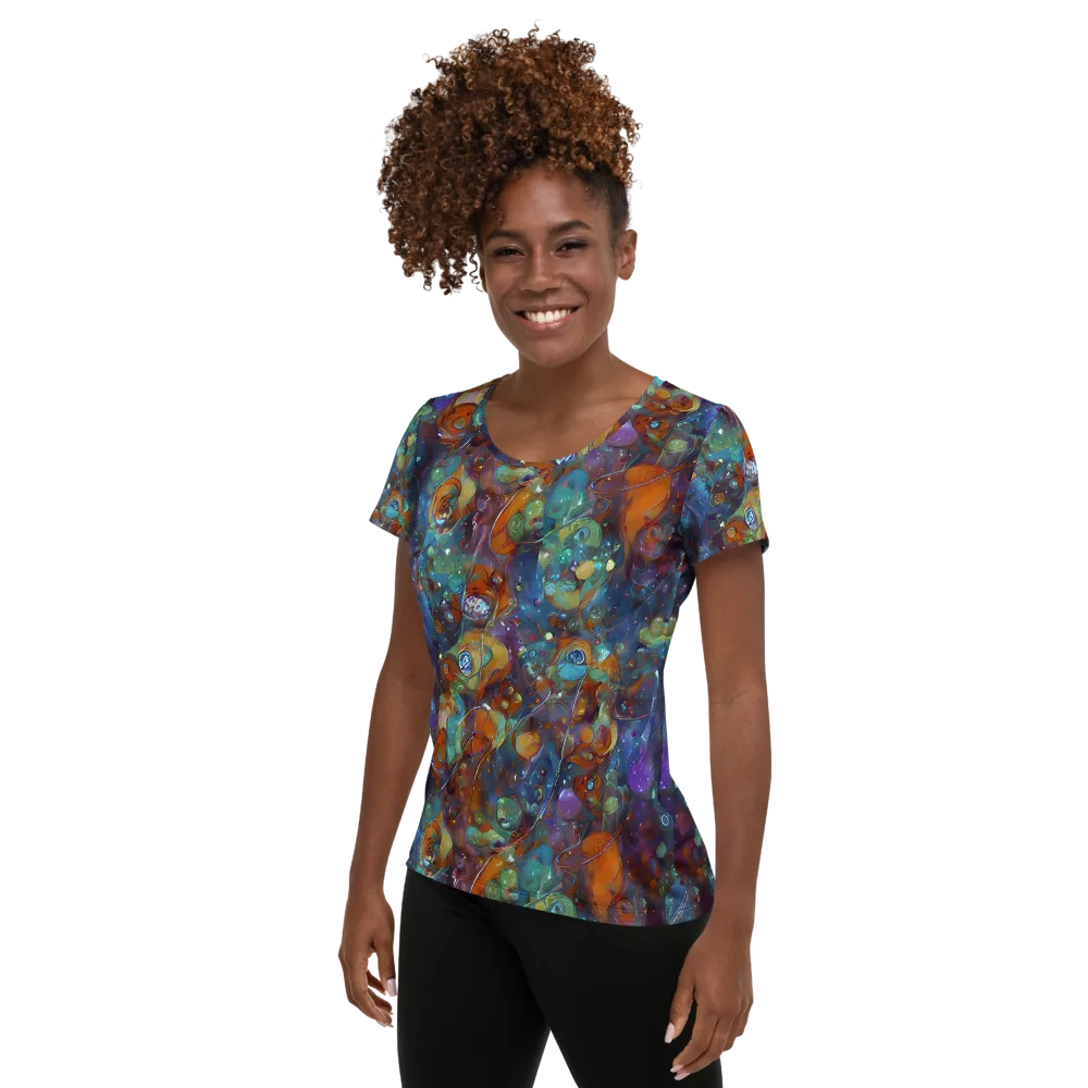 Sapphire Menagerie on Women's Athletic T-Shirt — Left