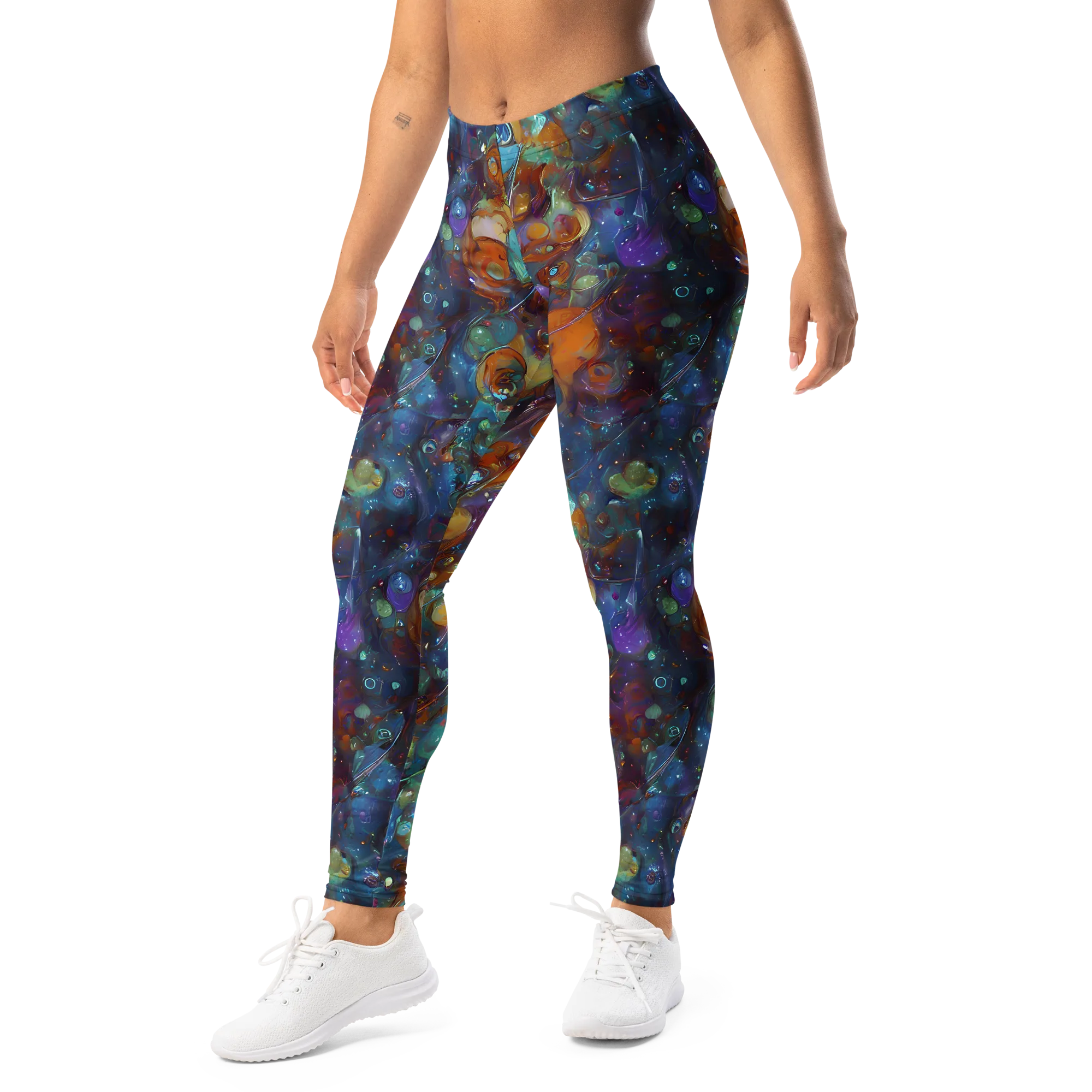 Sapphire Menagerie on Leggings — Left Front