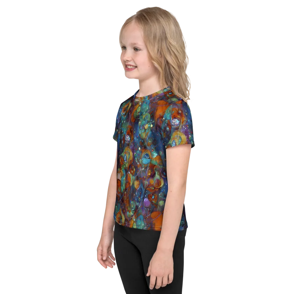 Sapphire Menagerie on Kids Crew Neck T-Shirt — Left