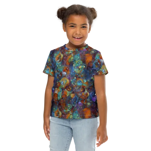 Sapphire Menagerie on a Kids Crew Neck T-Shirt