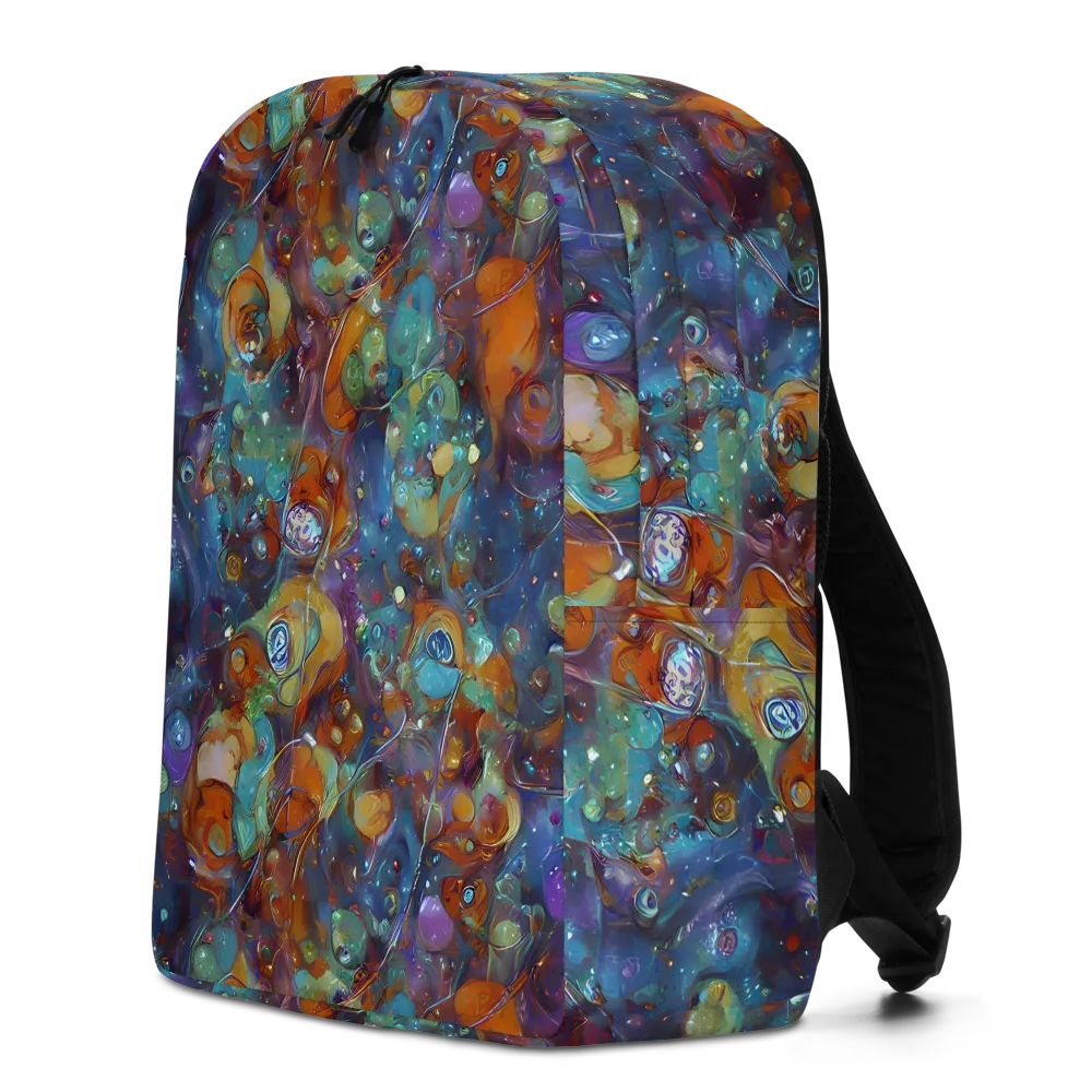 Sapphire Menagerie on Minimalist Backpack — Left