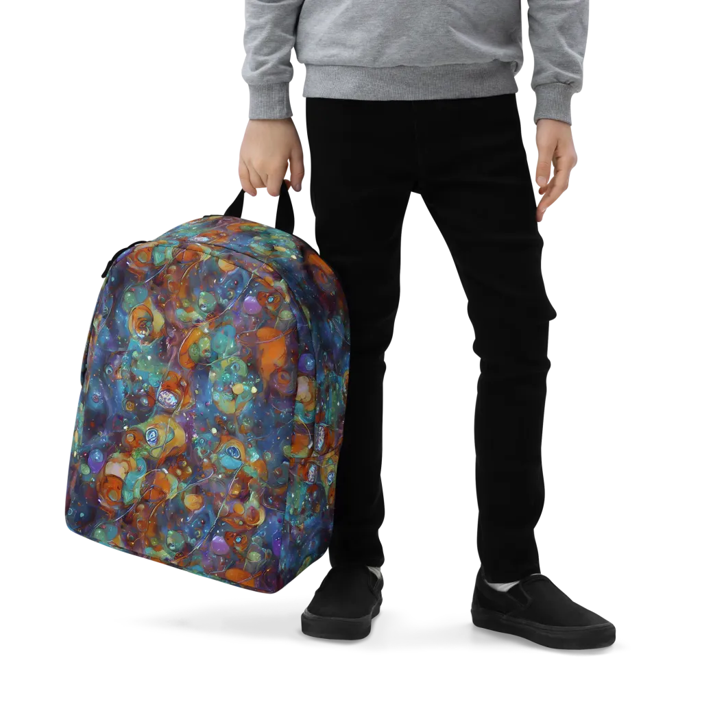 Sapphire Menagerie on Minimalist Backpack — Zoomed-in