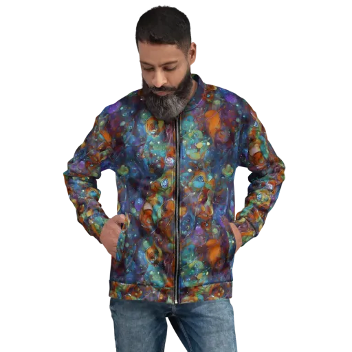 Sapphire Menagerie on a Bomber Jacket