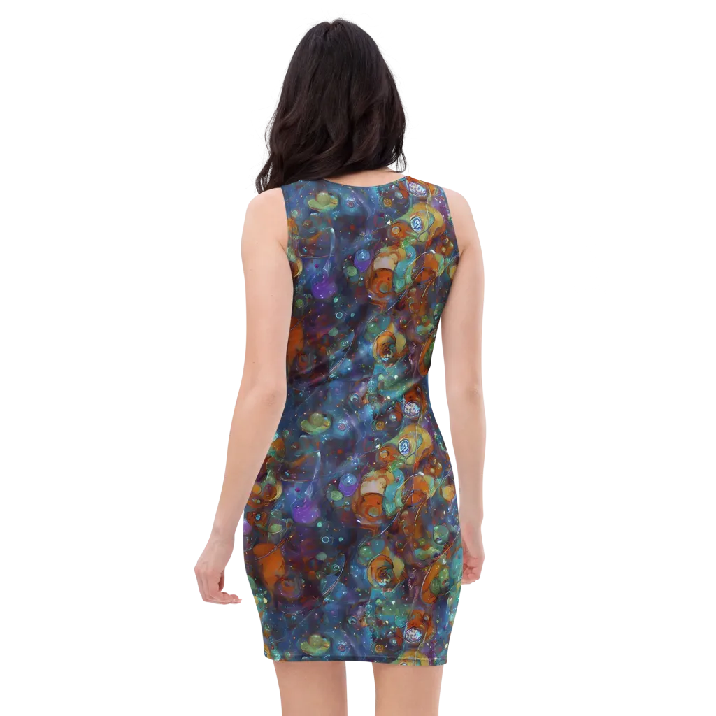 Sapphire Menagerie on Bodycon Dress — Back