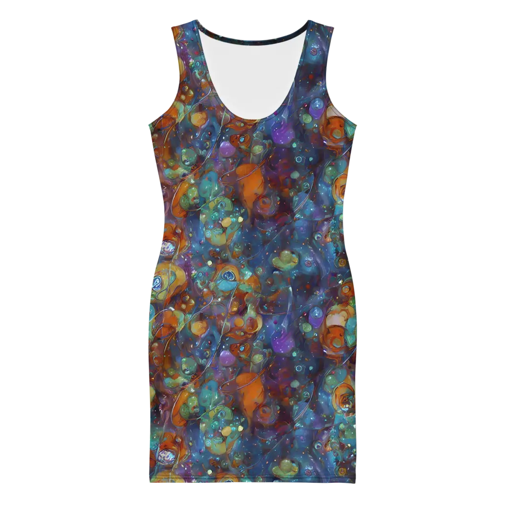 Sapphire Menagerie on Bodycon Dress — Front