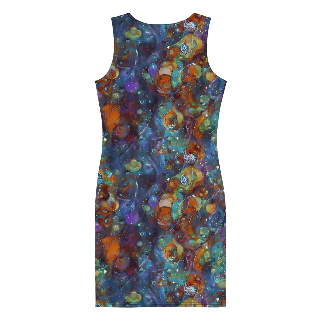 Sapphire Menagerie on Bodycon Dress — Back