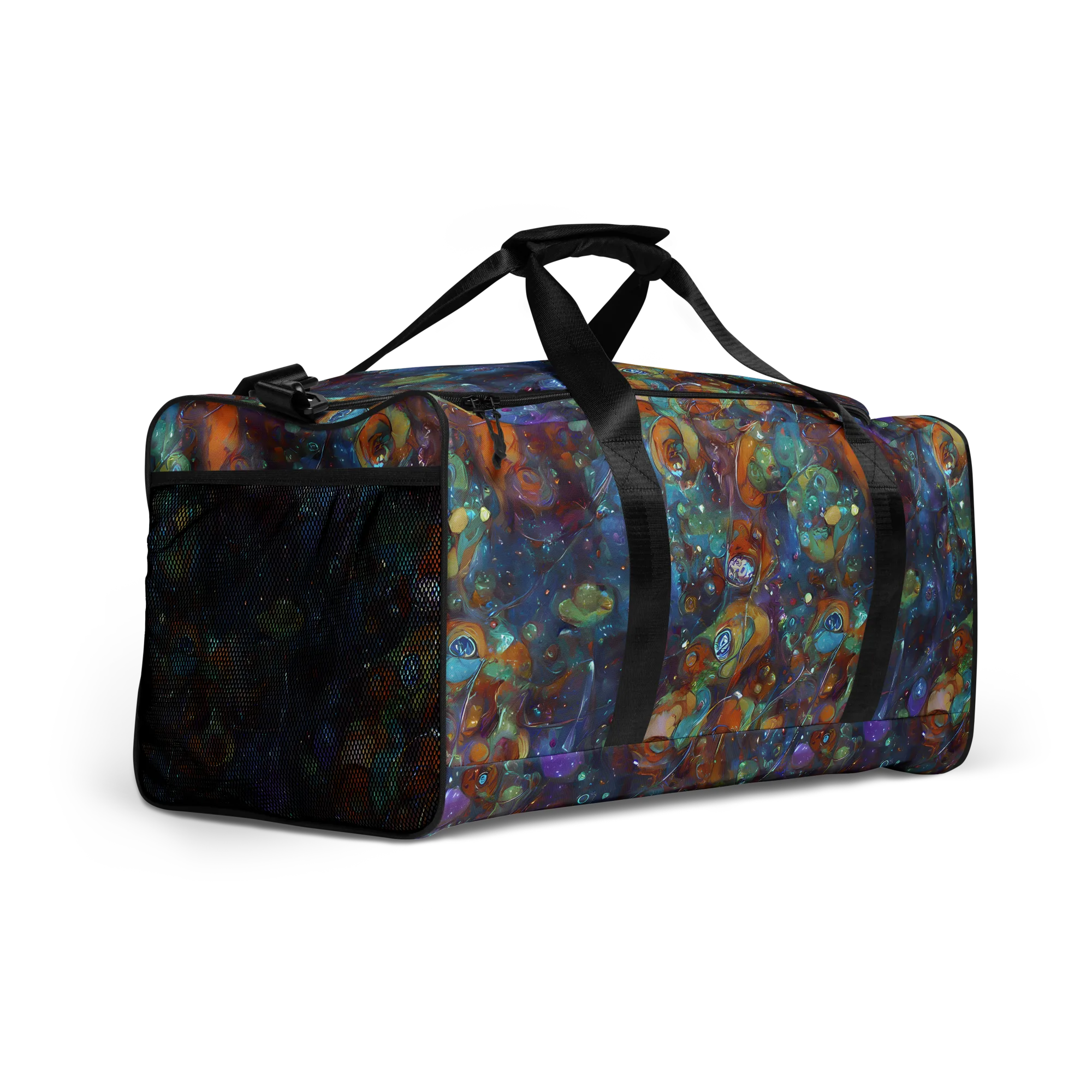 Sapphire Menagerie on Duffle Bag — Right Front