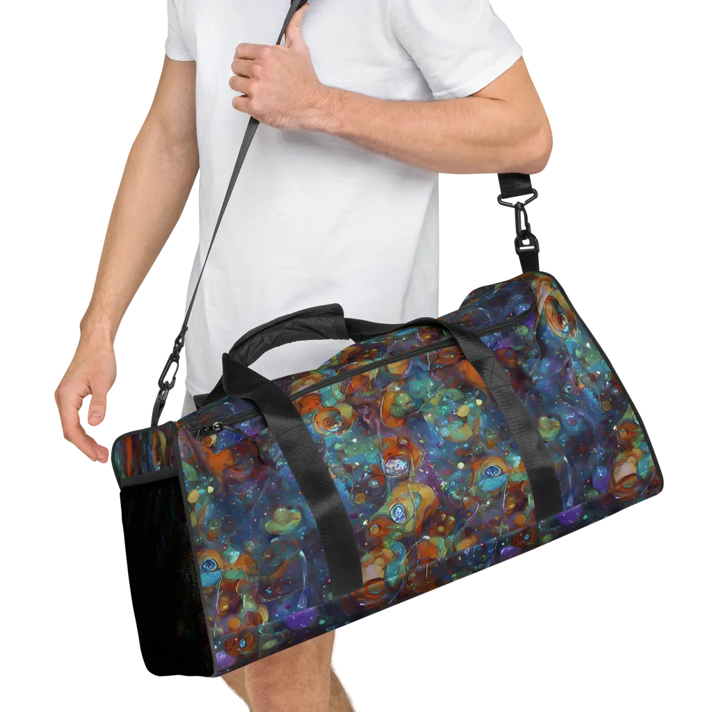 Sapphire Menagerie on Duffle Bag — Right Front