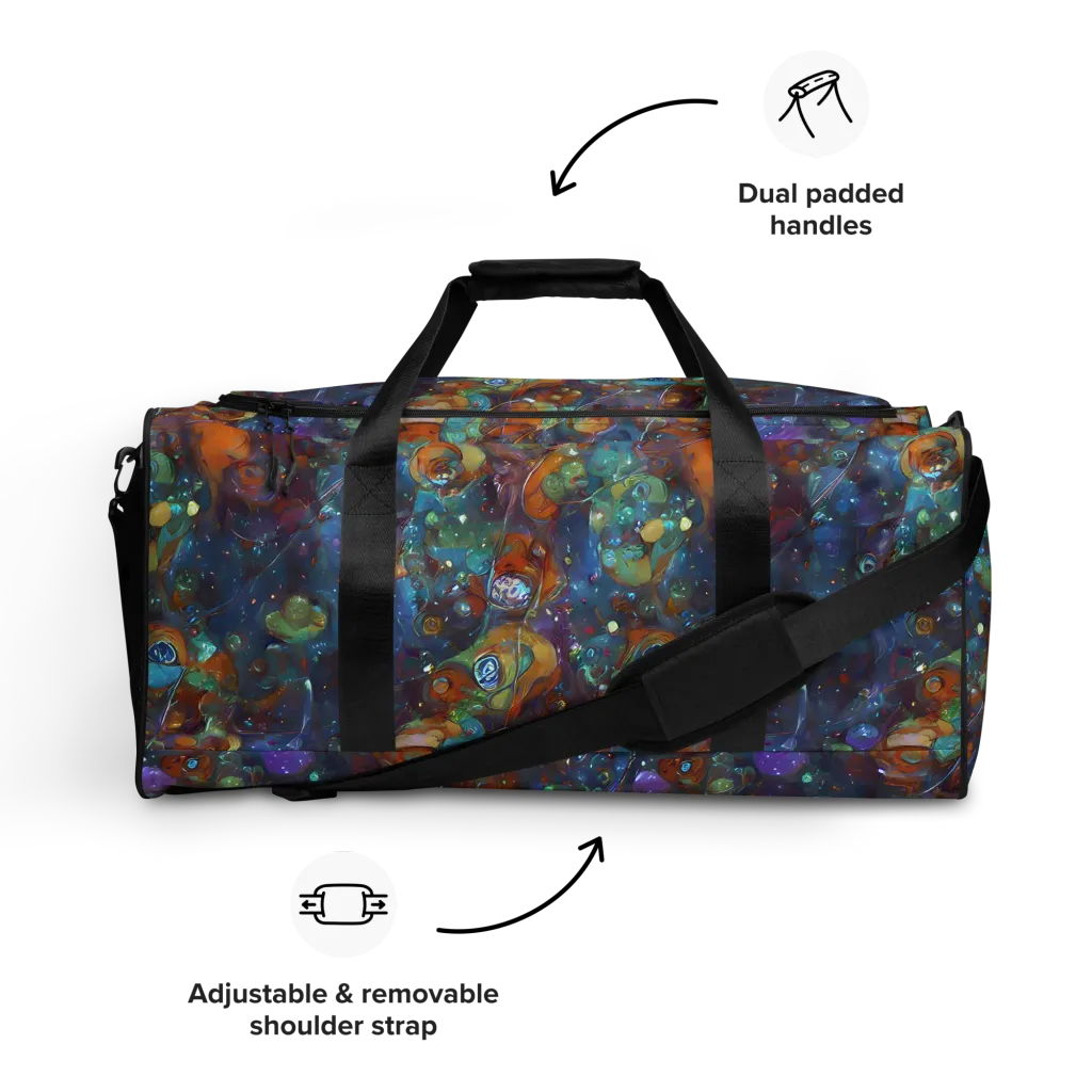 Sapphire Menagerie on Duffle Bag — Front