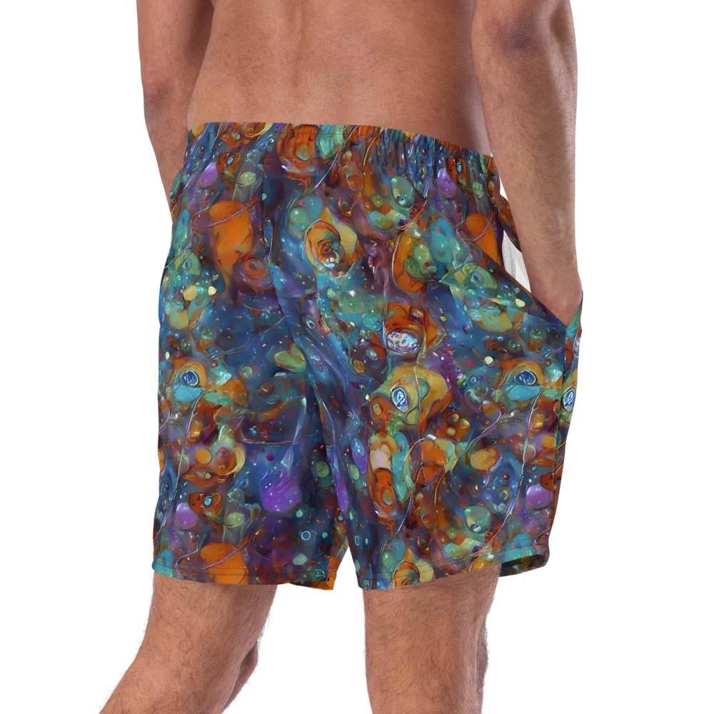 Sapphire Menagerie on Swim Trunks — Right Back