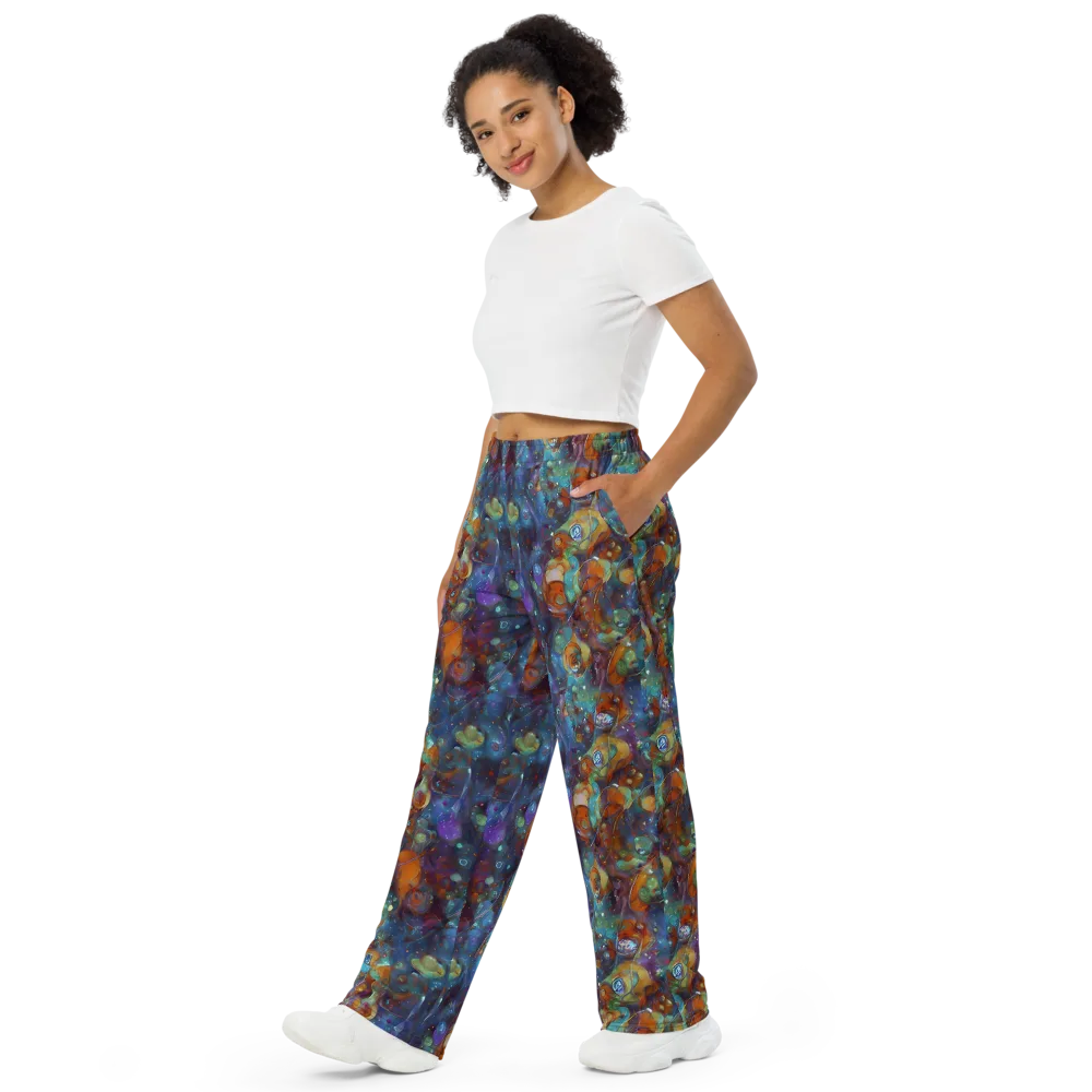 Sapphire Menagerie on Wide-Leg Pants — Left Front