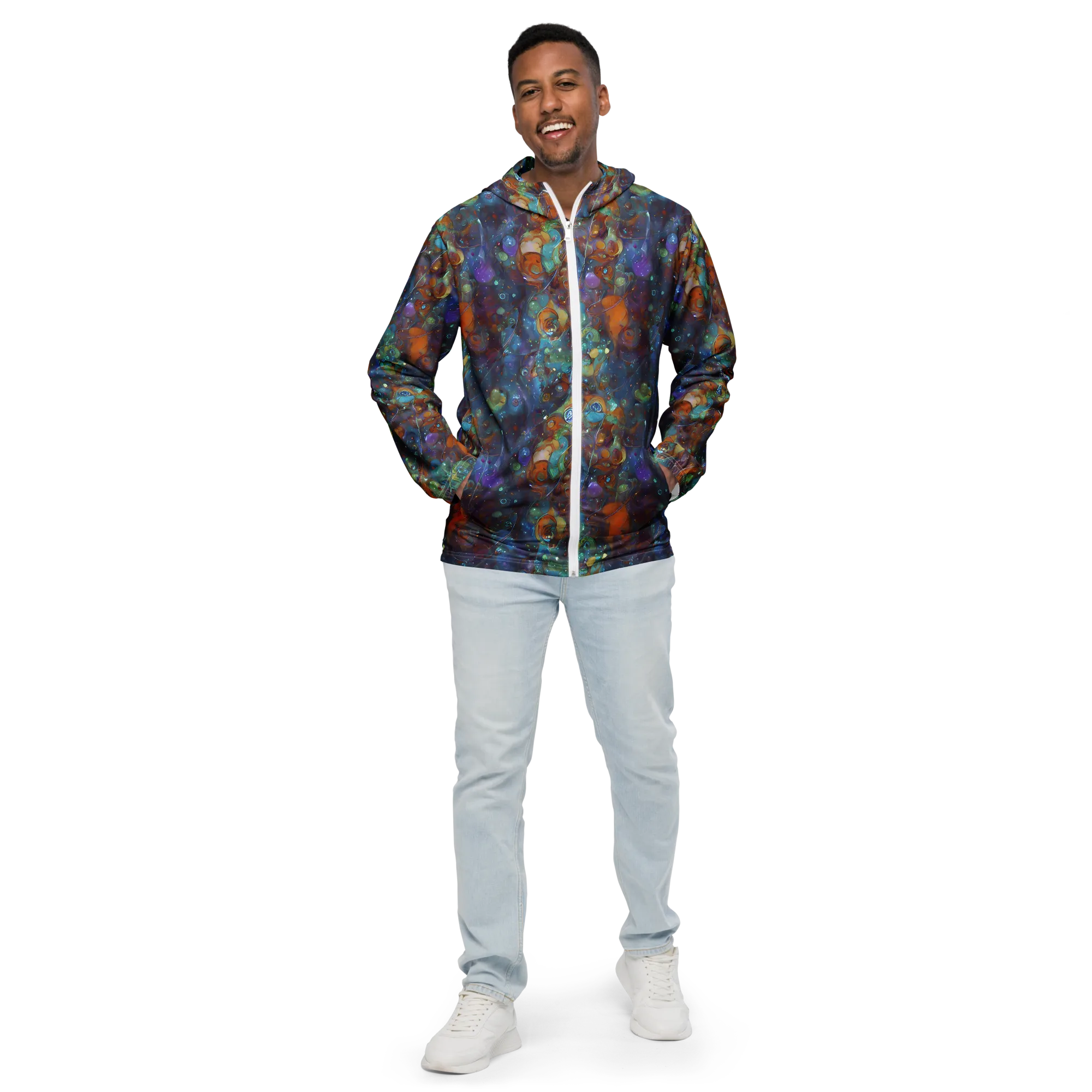 Sapphire Menagerie on Men's Windbreaker — Front