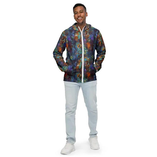 Sapphire Menagerie on a Men's Windbreaker