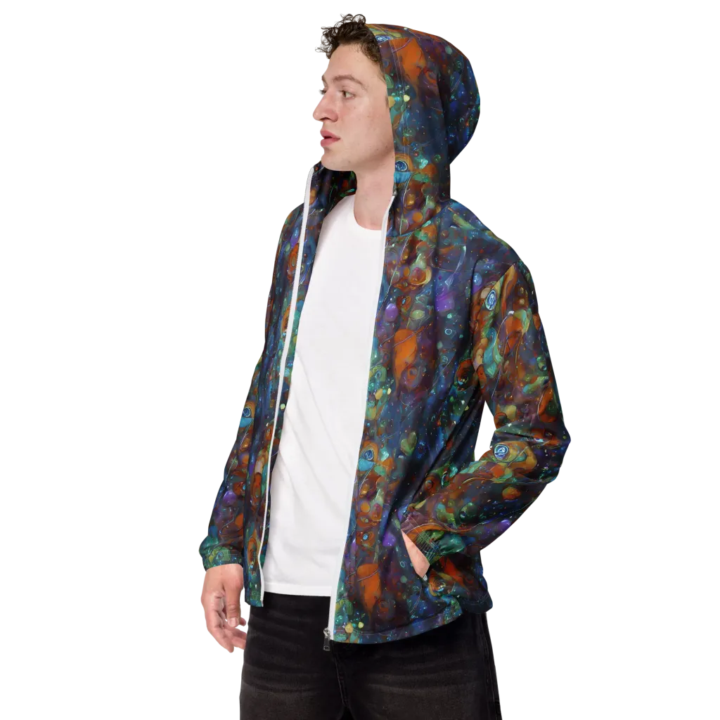Sapphire Menagerie on Men's Windbreaker — Left Front