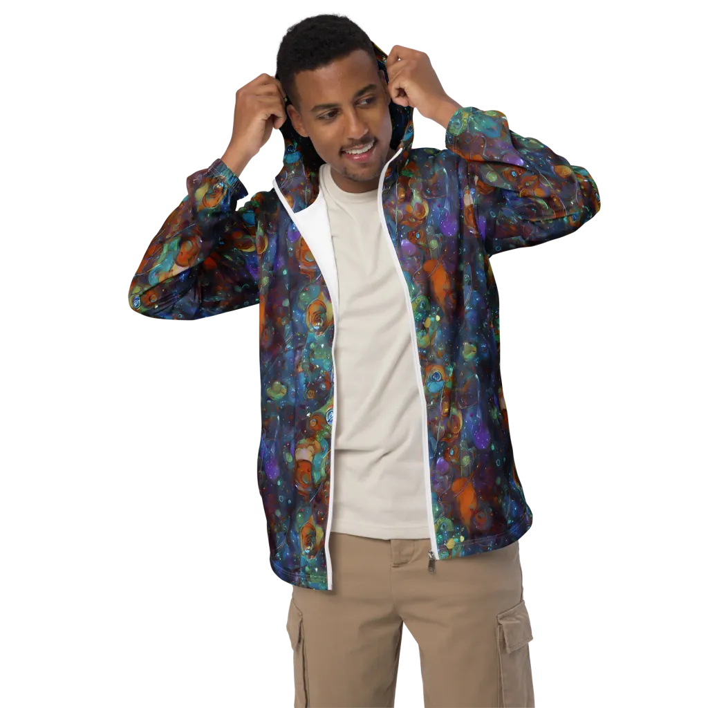 Sapphire Menagerie on Men's Windbreaker — Front