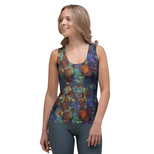 Sapphire Menagerie on a Women's Tank Top