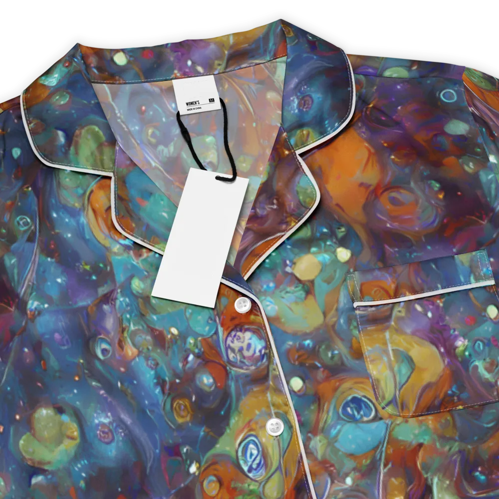 Sapphire Menagerie on Women's Short Sleeve Pajama Top — Product details