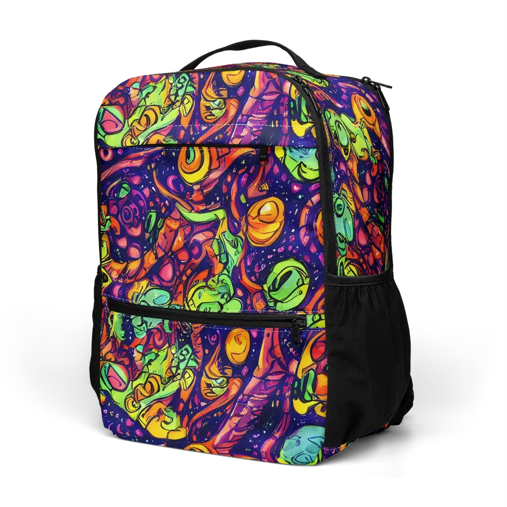 Cosmic Critter Riot on Utility Backpack — Left Front
