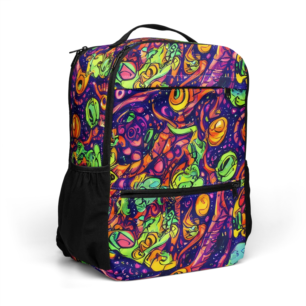 Cosmic Critter Riot on Utility Backpack — Right Front