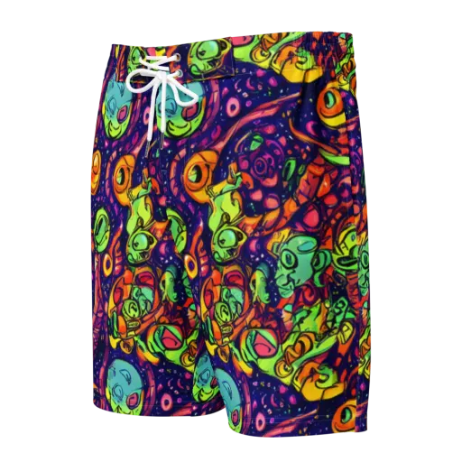 Cosmic Critter Riot on a Men's Board Shorts