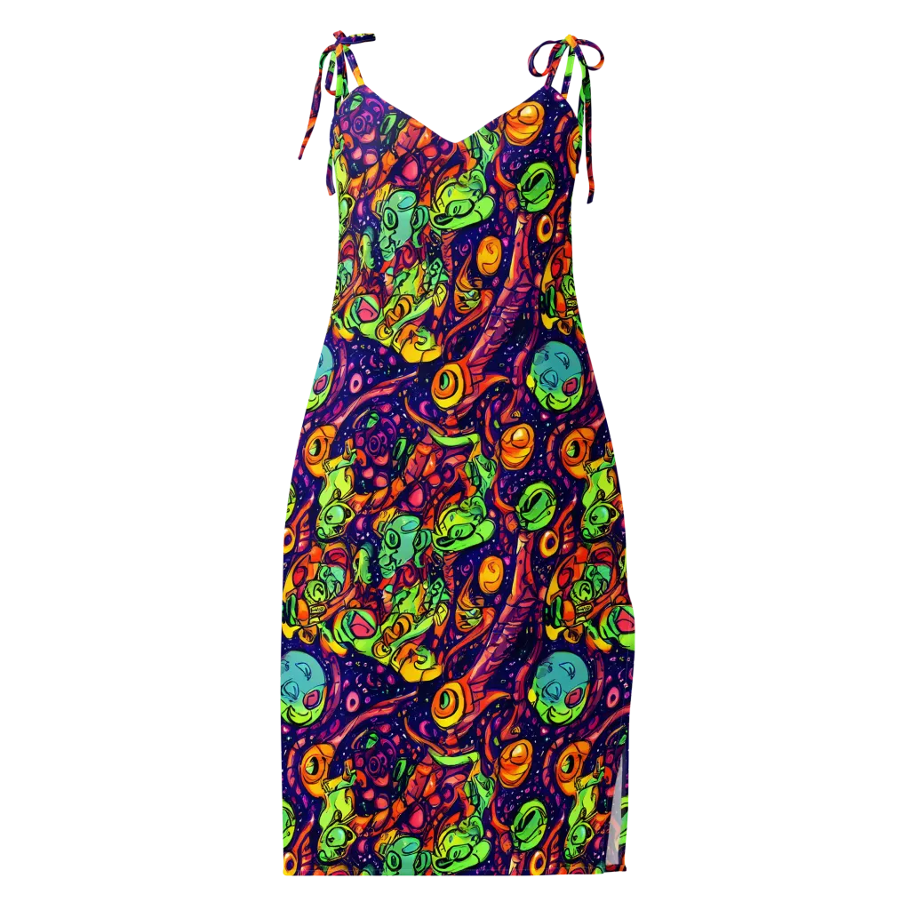 Cosmic Critter Riot on Slip Dress — Front