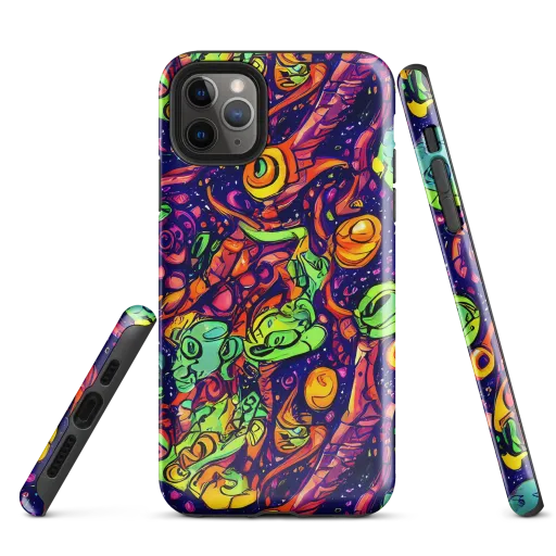 Cosmic Critter Riot on a Tough Case for iPhone®