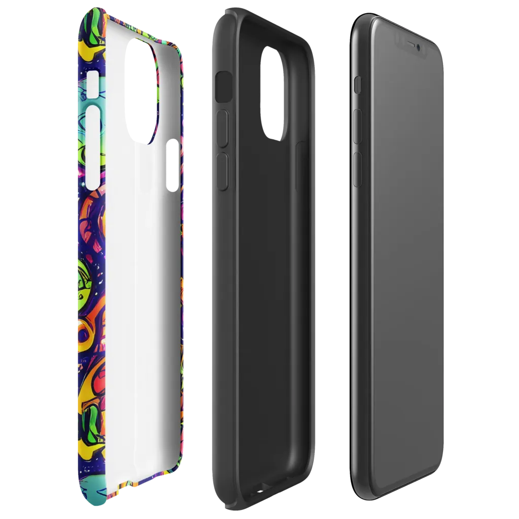 Cosmic Critter Riot on Tough Case for iPhone® — Right