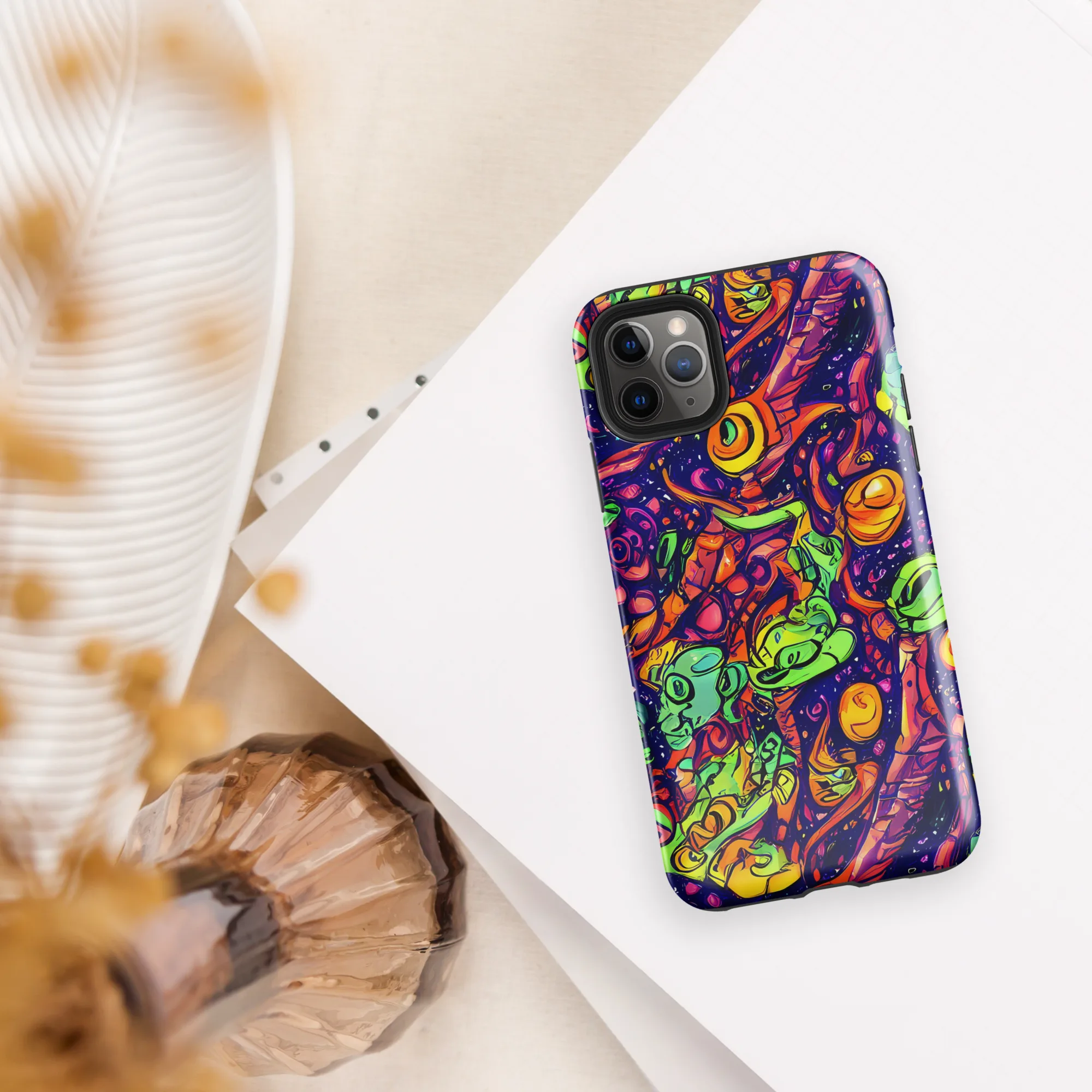 Cosmic Critter Riot on Tough Case for iPhone® — Front