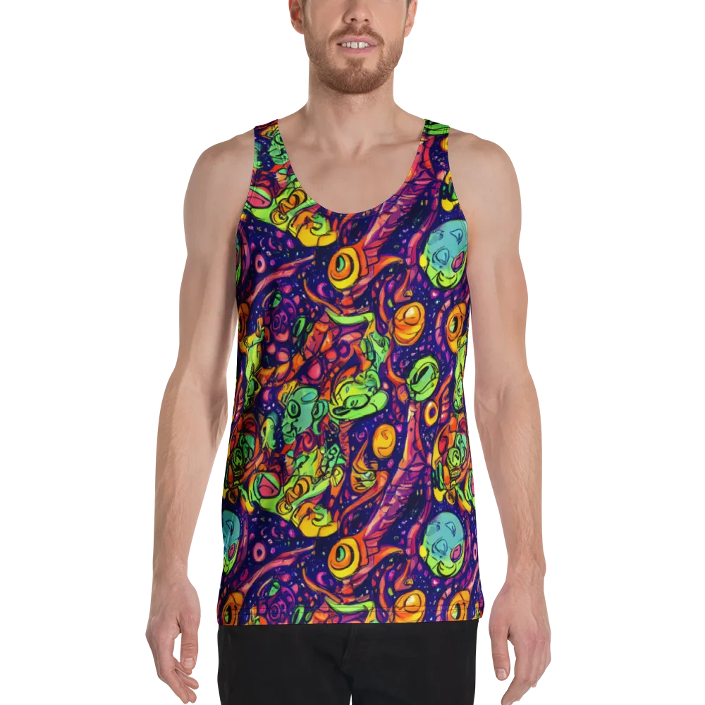 Cosmic Critter Riot on Men's Tank Top — Front