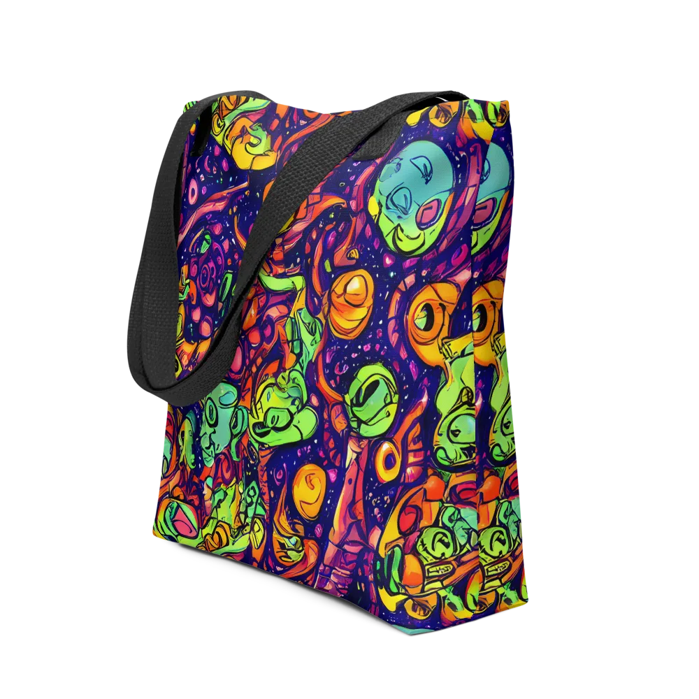 Cosmic Critter Riot on Tote Bag — Front