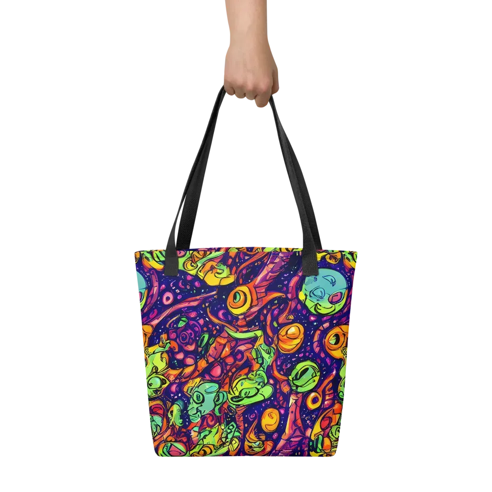 Cosmic Critter Riot on Tote Bag — Front
