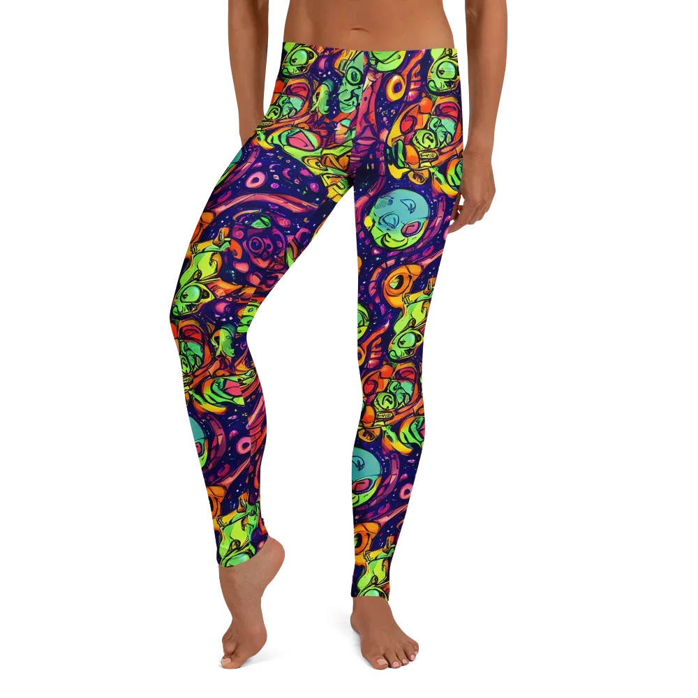 Cosmic Critter Riot on Leggings — Front