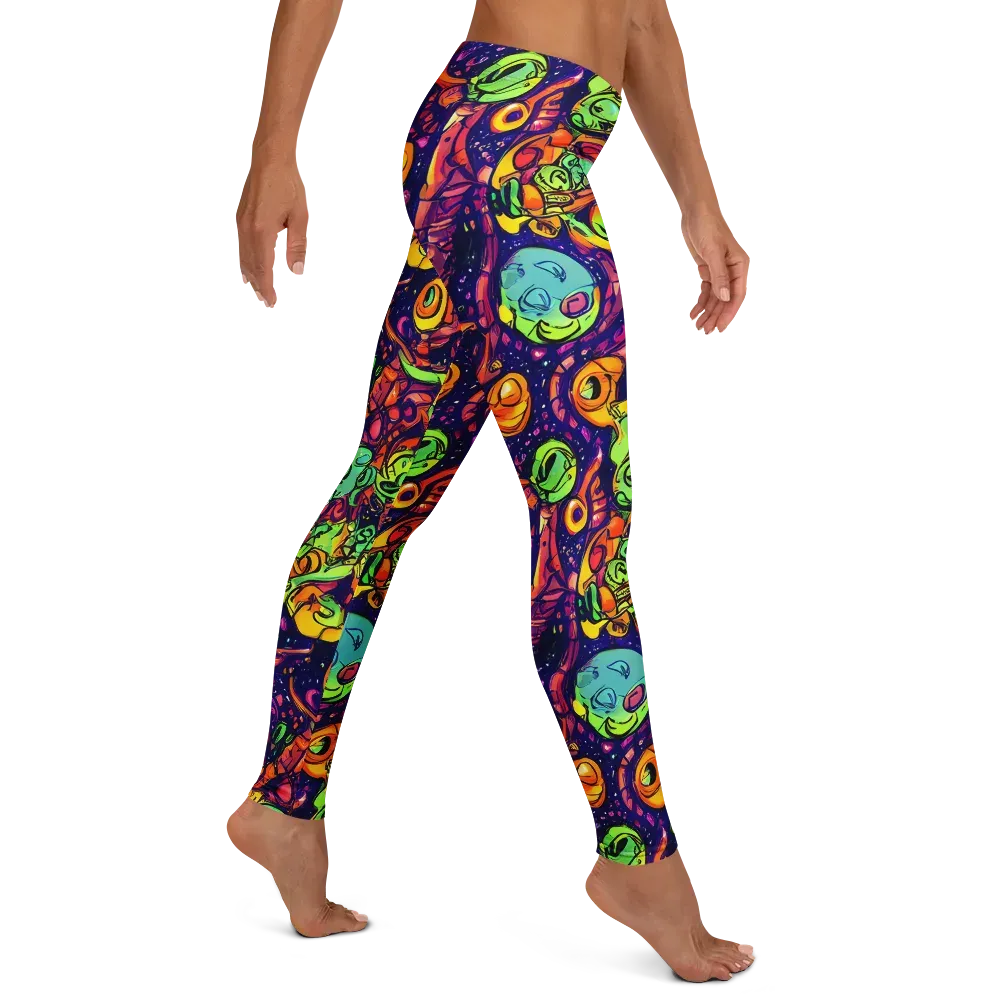 Cosmic Critter Riot on Leggings — Right