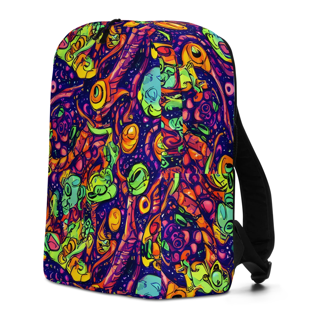 Cosmic Critter Riot on Minimalist Backpack — Left